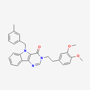 3-(3,4-dimethoxyphenethyl)-5-(3-methylbenzyl)-3H-pyrimido[5,4-b]indol-4(5H)-one