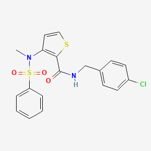 N-(4-chlorobenzyl)-3-[methyl(phenylsulfonyl)amino]thiophene-2-carboxamide