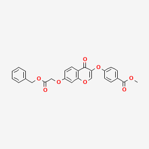 molecular formula C26H20O8 B2524999 methyl 4-({7-[2-(benzyloxy)-2-oxoethoxy]-4-oxo-4H-chromen-3-yl}oxy)benzoate CAS No. 844850-63-1