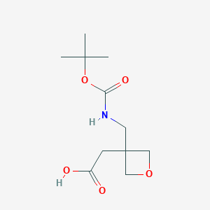 molecular formula C11H19NO5 B2525015 2-(3-(((tert-Butoxycarbonyl)amino)methyl)oxetan-3-yl)acetic acid CAS No. 1207175-98-1