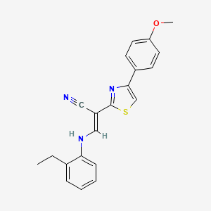 (E)-3-((2-ethylphenyl)amino)-2-(4-(4-methoxyphenyl)thiazol-2-yl)acrylonitrile