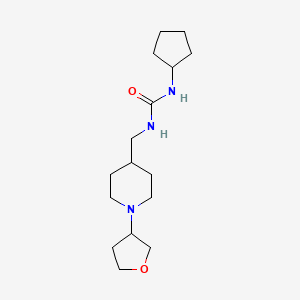 1-Cyclopentyl-3-((1-(tetrahydrofuran-3-yl)piperidin-4-yl)methyl)urea