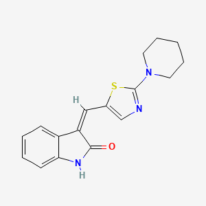 3-[(Z)-(2-piperidino-1,3-thiazol-5-yl)methylidene]-1H-indol-2-one