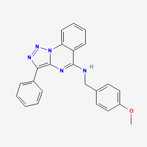 molecular formula C23H19N5O B2525022 N-[(4-METHOXYPHENYL)METHYL]-3-PHENYL-[1,2,3]TRIAZOLO[1,5-A]QUINAZOLIN-5-AMINE CAS No. 902482-34-2