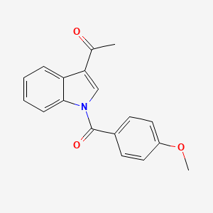 molecular formula C18H15NO3 B2525024 1-[1-(4-methoxybenzoyl)-1H-indol-3-yl]-1-ethanone CAS No. 336188-02-4