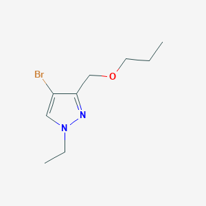 molecular formula C9H15BrN2O B2525025 4-bromo-1-ethyl-3-(propoxymethyl)-1H-pyrazole CAS No. 1855950-95-6