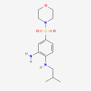 molecular formula C14H23N3O3S B2525028 1-N-(2-methylpropyl)-4-(morpholine-4-sulfonyl)benzene-1,2-diamine CAS No. 561002-07-1