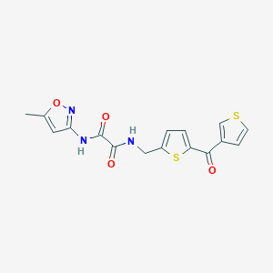 B2525032 N1-(5-methylisoxazol-3-yl)-N2-((5-(thiophene-3-carbonyl)thiophen-2-yl)methyl)oxalamide CAS No. 1797761-06-8