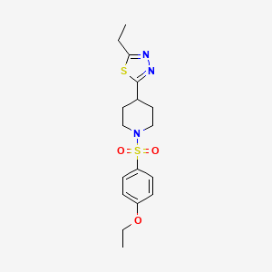 2-(1-((4-Ethoxyphenyl)sulfonyl)piperidin-4-yl)-5-ethyl-1,3,4-thiadiazole