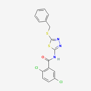 molecular formula C16H11Cl2N3OS2 B2525041 N-(5-(benzylthio)-1,3,4-thiadiazol-2-yl)-2,5-dichlorobenzamide CAS No. 393567-95-8