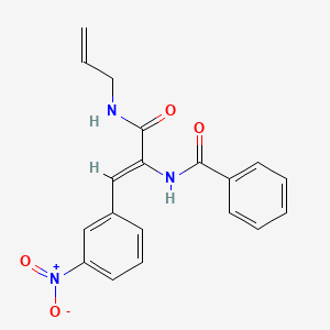 molecular formula C19H17N3O4 B2525048 (Z)-N-(3-(allylamino)-1-(3-nitrophenyl)-3-oxoprop-1-en-2-yl)benzamide CAS No. 300849-72-3