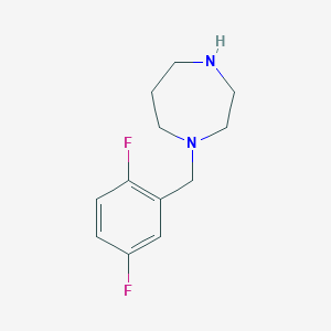 molecular formula C12H16F2N2 B2525059 1-[(2,5-Difluorophenyl)methyl]-1,4-diazepane CAS No. 1183376-34-2