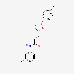 molecular formula C22H23NO2 B2525072 N-(3,4-dimethylphenyl)-3-[5-(4-methylphenyl)furan-2-yl]propanamide CAS No. 951570-02-8