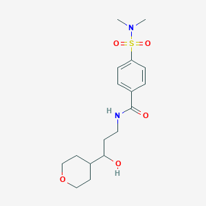 molecular formula C17H26N2O5S B2525079 4-(dimethylsulfamoyl)-N-[3-hydroxy-3-(oxan-4-yl)propyl]benzamide CAS No. 2034484-27-8