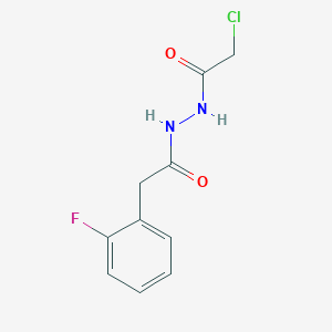 molecular formula C10H10ClFN2O2 B2525080 N'-(2-chloroacetyl)-2-(2-fluorophenyl)acetohydrazide CAS No. 2172079-32-0
