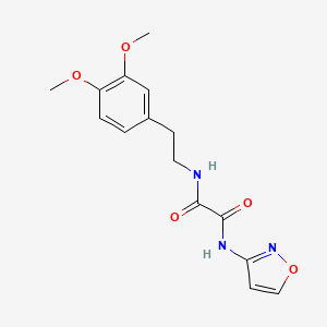 molecular formula C15H17N3O5 B2525081 N1-(3,4-dimethoxyphenethyl)-N2-(isoxazol-3-yl)oxalamide CAS No. 941980-39-8