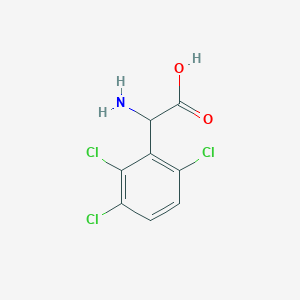 molecular formula C8H6Cl3NO2 B2525088 2-Amino-2-(2,3,6-trichlorophenyl)acetic acid CAS No. 1259999-73-9