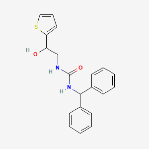 B2525094 1-Benzhydryl-3-(2-hydroxy-2-(thiophen-2-yl)ethyl)urea CAS No. 1351642-56-2