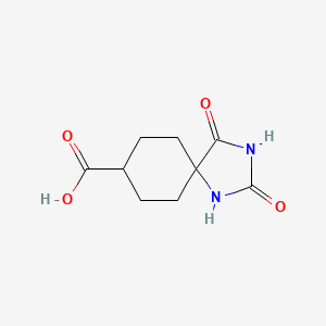 molecular formula C9H12N2O4 B2525103 2,4-dioxo-1,3-diazaspiro[4.5]decane-8-carboxylic Acid CAS No. 21129-82-8