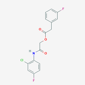 molecular formula C16H12ClF2NO3 B2525104 [2-(2-Chloro-4-fluoroanilino)-2-oxoethyl] 2-(3-fluorophenyl)acetate CAS No. 1794850-54-6