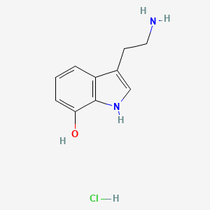 molecular formula C10H13ClN2O B2525108 3-(2-Aminoethyl)-1H-indol-7-ol;hydrochloride CAS No. 640281-46-5