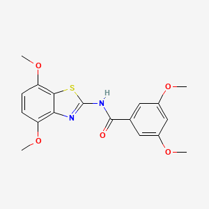 molecular formula C18H18N2O5S B2525111 N-(4,7-dimethoxy-1,3-benzothiazol-2-yl)-3,5-dimethoxybenzamide CAS No. 912762-11-9
