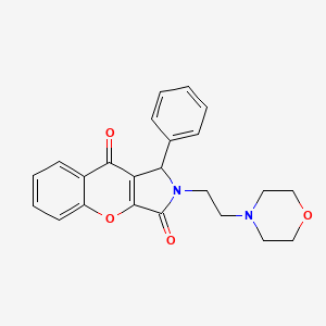 molecular formula C23H22N2O4 B2525113 2-(2-吗啉乙基)-1-苯基-1,2-二氢色烯并[2,3-c]吡咯-3,9-二酮 CAS No. 634573-52-7