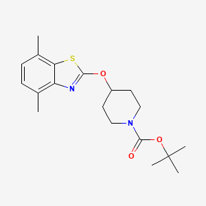molecular formula C19H26N2O3S B2525116 Tert-butyl 4-((4,7-dimethylbenzo[d]thiazol-2-yl)oxy)piperidine-1-carboxylate CAS No. 2034327-91-6