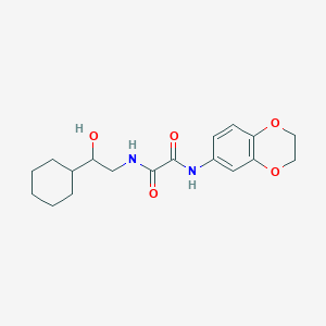 molecular formula C18H24N2O5 B2525118 N1-(2-cyclohexyl-2-hydroxyethyl)-N2-(2,3-dihydrobenzo[b][1,4]dioxin-6-yl)oxalamide CAS No. 1351620-82-0