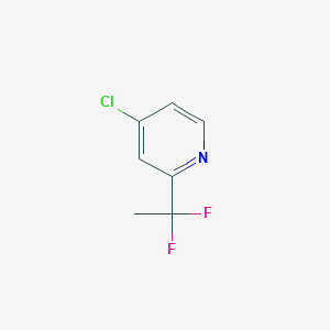 molecular formula C7H6ClF2N B2525122 4-Chloro-2-(1,1-difluoroethyl)pyridine CAS No. 1644386-39-9