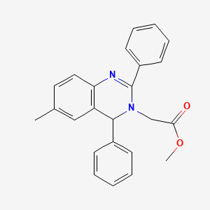 molecular formula C24H22N2O2 B2525133 methyl 2-(6-methyl-2,4-diphenyl-3,4-dihydroquinazolin-3-yl)acetate CAS No. 313968-09-1