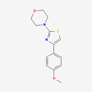 molecular formula C14H16N2O2S B2525162 4-[4-(4-Methoxyphenyl)-1,3-thiazol-2-yl]morpholine CAS No. 256661-25-3