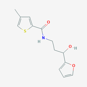 B2525163 N-(3-(furan-2-yl)-3-hydroxypropyl)-4-methylthiophene-2-carboxamide CAS No. 1421498-29-4
