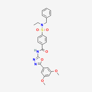 4-[benzyl(ethyl)sulfamoyl]-N-[5-(3,5-dimethoxyphenyl)-1,3,4-oxadiazol-2-yl]benzamide