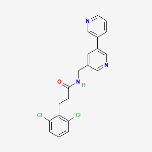 molecular formula C20H17Cl2N3O B2525170 N-([3,3'-bipyridin]-5-ylmethyl)-3-(2,6-dichlorophenyl)propanamide CAS No. 2320670-59-3