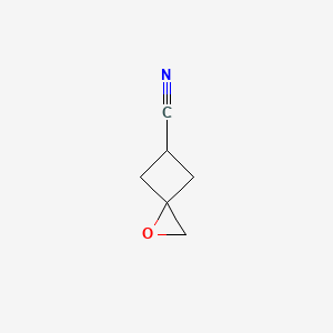 B2525177 (E)-1-Oxaspiro[2.3]hexane-5-carbonitrile CAS No. 175881-33-1