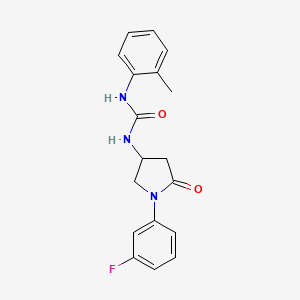 1-(1-(3-Fluorophenyl)-5-oxopyrrolidin-3-yl)-3-(o-tolyl)urea