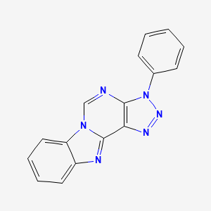 5-Phenyl-3,4,5,7,9,16-hexaazatetracyclo[7.7.0.0^{2,6}.0^{10,15}]hexadeca-1(16),2(6),3,7,10(15),11,13-heptaene