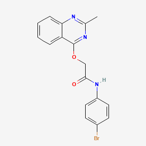 molecular formula C17H14BrN3O2 B2525224 N-(4-bromophenyl)-2-[(2-methylquinazolin-4-yl)oxy]acetamide CAS No. 1110979-59-3