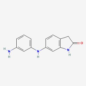 molecular formula C14H13N3O B2525226 6-((3-Aminophenyl)amino)indolin-2-one CAS No. 887399-27-1