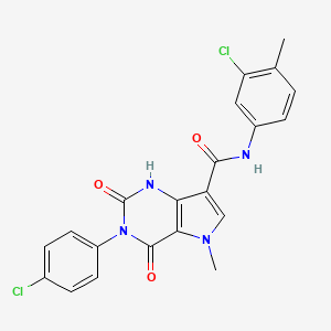 N-(3-chloro-4-methylphenyl)-3-(4-chlorophenyl)-5-methyl-2,4-dioxo-2,3,4,5-tetrahydro-1H-pyrrolo[3,2-d]pyrimidine-7-carboxamide