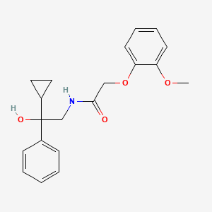 molecular formula C20H23NO4 B2525230 N-(2-cyclopropyl-2-hydroxy-2-phenylethyl)-2-(2-methoxyphenoxy)acetamide CAS No. 1421465-78-2