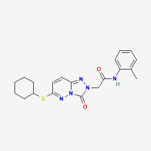2-(6-(cyclohexylthio)-3-oxo-[1,2,4]triazolo[4,3-b]pyridazin-2(3H)-yl)-N-(o-tolyl)acetamide