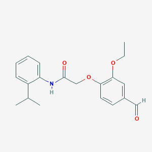 molecular formula C20H23NO4 B2525238 2-(2-ethoxy-4-formylphenoxy)-N-[2-(propan-2-yl)phenyl]acetamide CAS No. 591723-68-1