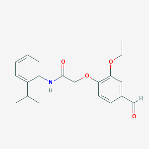 2-(2-ethoxy-4-formylphenoxy)-N-[2-(propan-2-yl)phenyl]acetamide