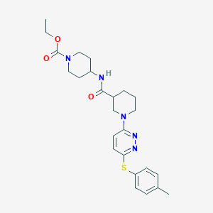 Ethyl 4-(1-(6-(p-tolylthio)pyridazin-3-yl)piperidine-3-carboxamido)piperidine-1-carboxylate