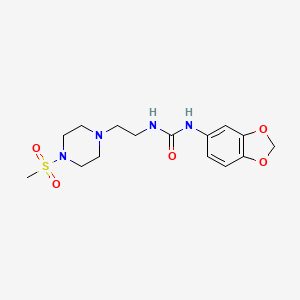 1-(Benzo[d][1,3]dioxol-5-yl)-3-(2-(4-(methylsulfonyl)piperazin-1-yl)ethyl)urea