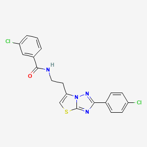 3-chloro-N-(2-(2-(4-chlorophenyl)thiazolo[3,2-b][1,2,4]triazol-6-yl)ethyl)benzamide