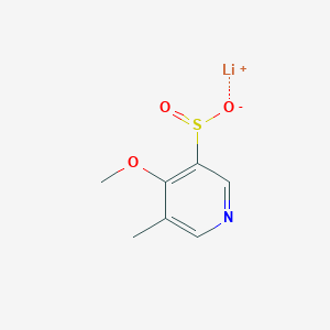 molecular formula C7H8LiNO3S B2525248 Lithium(1+) ion 4-methoxy-5-methylpyridine-3-sulfinate CAS No. 2219419-49-3