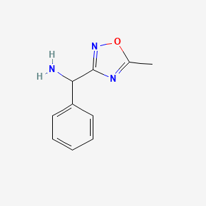 [(5-Methyl-1,2,4-oxadiazol-3-yl)(phenyl)methyl]amine